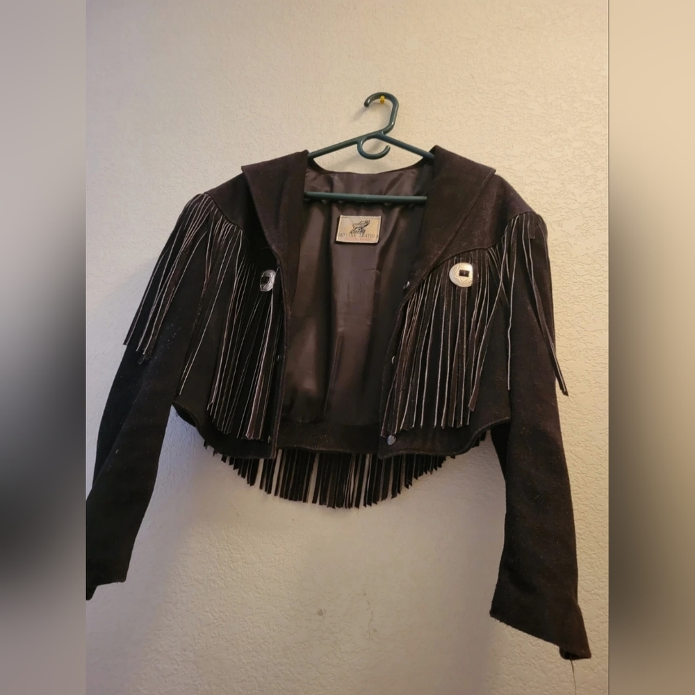 Genuine Leather Fringe Jacket